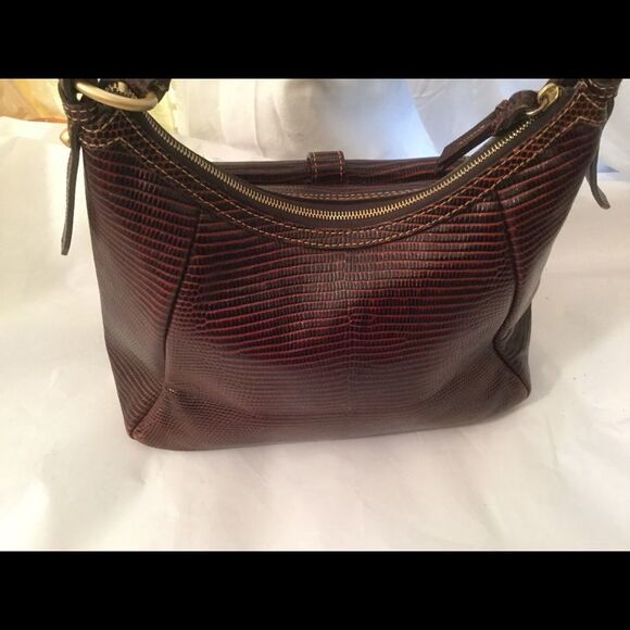 Dooney & Bourke Snake Embossed Print Red - Picture 4 of 11